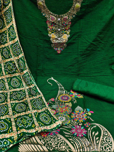 KALINI Ethnic Motifs Woven Design Unstitched Dress Material - Image 3