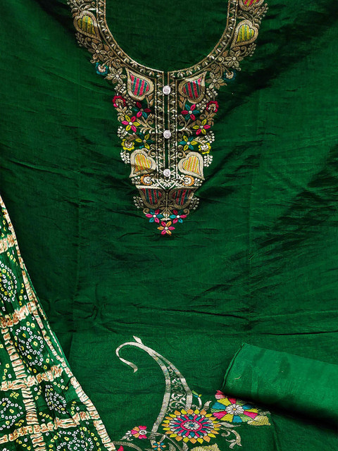 KALINI Ethnic Motifs Woven Design Unstitched Dress Material - Image 4