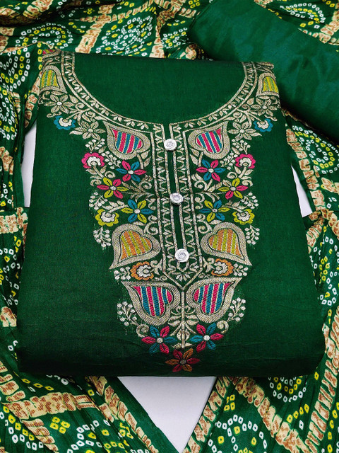 KALINI Ethnic Motifs Woven Design Unstitched Dress Material - Image 2