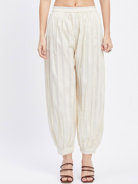 Clora Creation Self Design Cotton Afghani Salwar