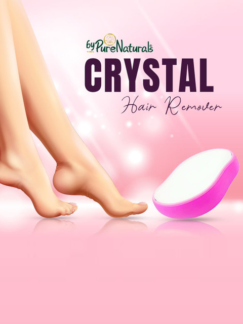 byPureNaturals Crystal Painless Hair Removal Tool for Face-Hands & Legs - Pink - Image 4