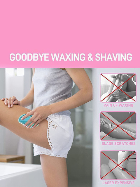 byPureNaturals Crystal Painless Hair Removal Tool for Face-Hands & Legs - Pink - Image 3