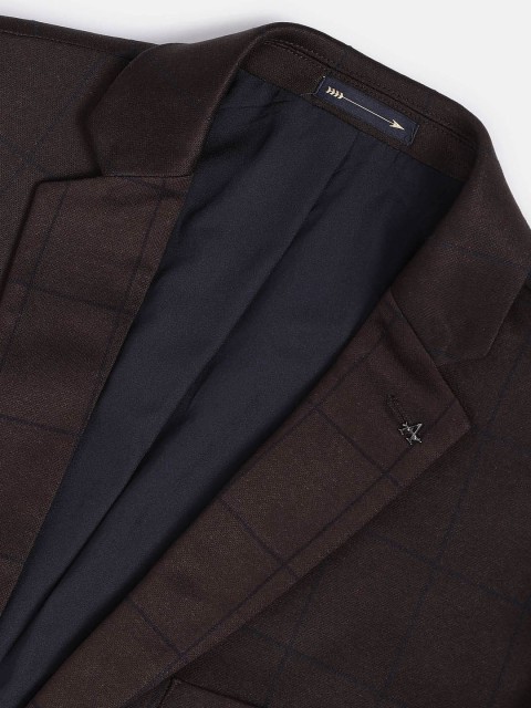 Arrow Checked Slim-Fit Single Breasted Formal Blazer - Image 8