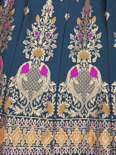 PURVAJA Woven Design Ready to Wear Lehenga & Unstitched Blouse With Dupatta - Image 5