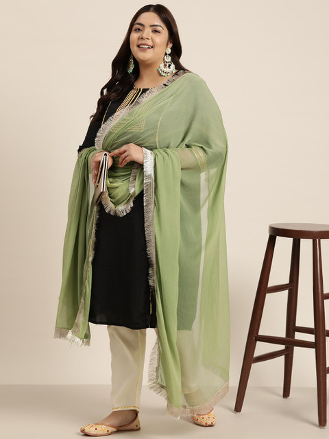 Sztori Solid Chiffon Dupatta - Image 3