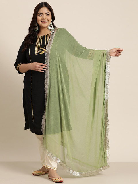 Sztori Solid Chiffon Dupatta - Image 2