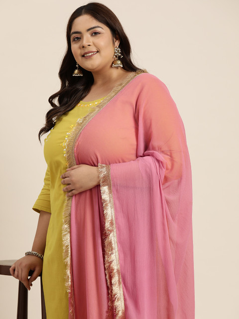 Sztori Solid Fringed Dupatta