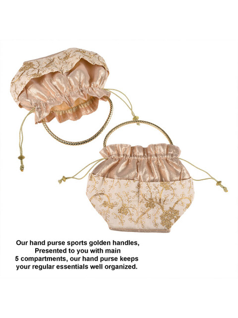 Kuber Industries Pack Of 2 Ethnic Motifs Embroidered Potli - Image 4