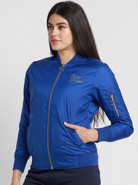 Being Human Women Blue Bomber Jacket - Image 3