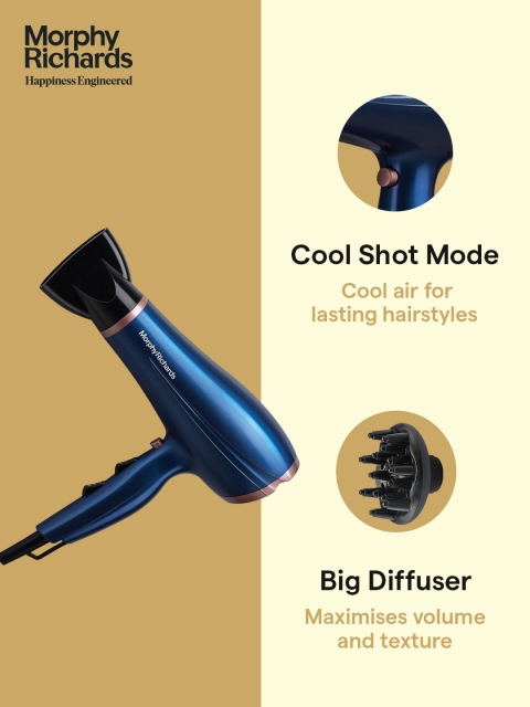 Morphy Richards Stylist Care HD192DC 1900W Hair Dryer - Blue - Image 5