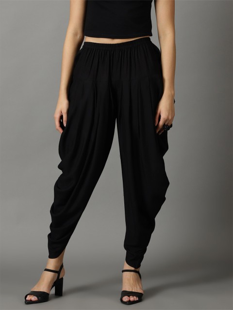 DIVINATION Women Mid-Rise Gathered Detail Dhoti Pants