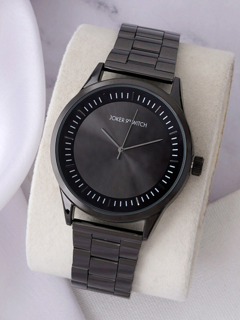 JOKER & WITCH Dial & Black Stainless Steel Straps Analogue Watch AMWW735