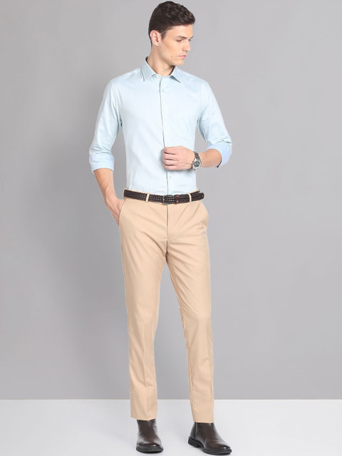 AD By Arvind Men Slim Fit Twill Formal Trousers - Image 5