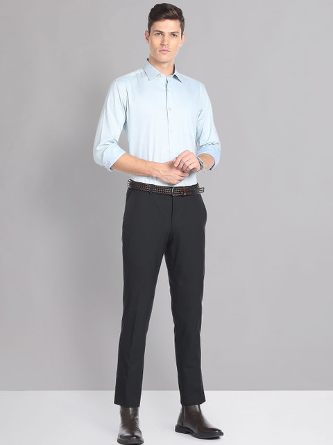 AD By Arvind Men Slim Fit Twill Formal Trousers - Image 5