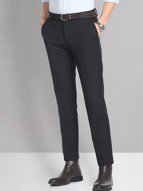 AD By Arvind Men Slim Fit Twill Formal Trousers - Image 2
