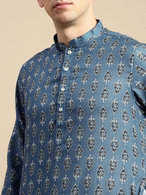 Amodh by Kisah Ethnic Motifs Printed Cotton Straight Kurta - Image 2