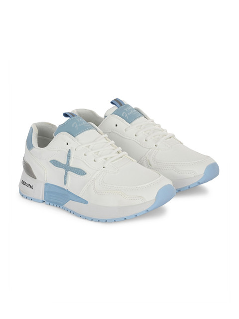 The Roadster Lifestyle Co. Women White And Blue Mesh Walking Sports Shoes - Image 7