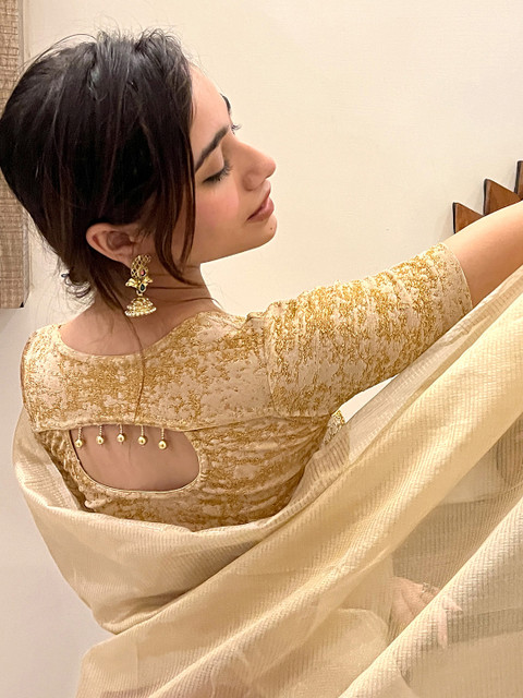 Bindigasm's Advi Embellished Saree Blouse