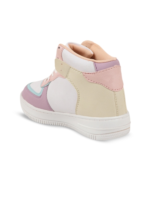 Shoetopia Women Colourblocked Lightweight Mid-Top Sneakers - Image 3