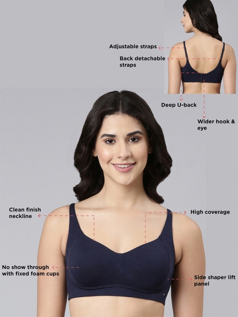Enamor Padded Non-Wired Full Coverage Ultimate Softness Bamboo Cotton T-Shirt Bra - Image 7