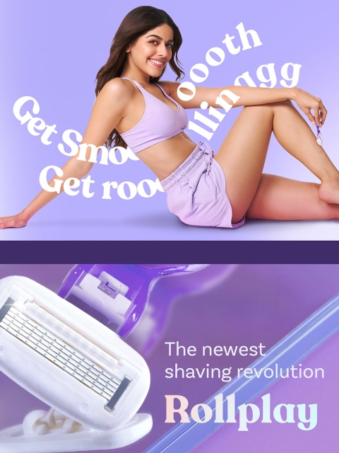 BOMBAE Rollplay Mini Hair Removal Razor with Roller - Purple - Image 4