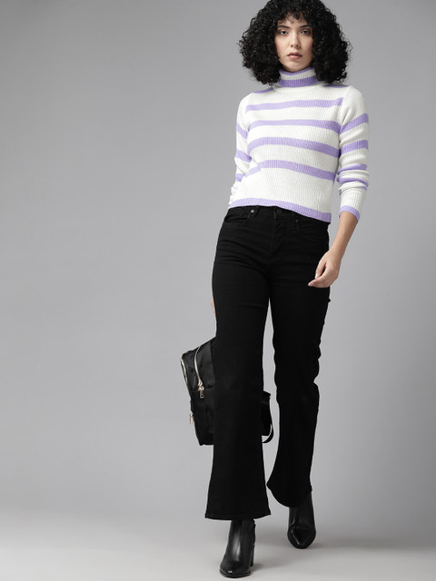 The Roadster Lifestyle Co. Striped High-Neck Pullover - Image 5