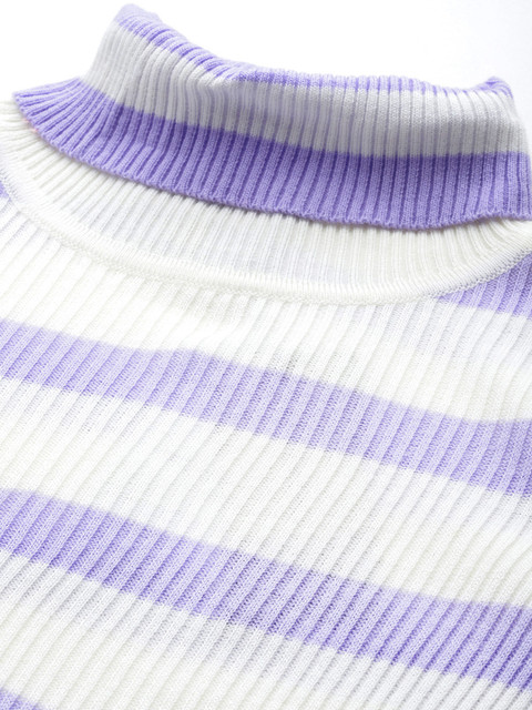 The Roadster Lifestyle Co. Striped High-Neck Pullover - Image 2