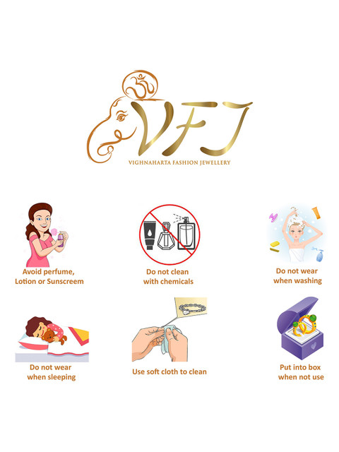 Vighnaharta Gold-Plated Teardrop Shaped Bugadi Earrings - Image 4