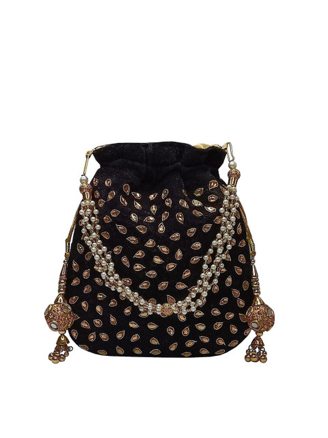 FRINGES Beaded Embellished Potli Clutch