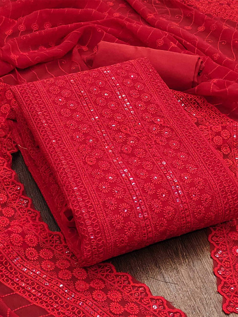 KALINI Embroidered Unstitched Dress Material