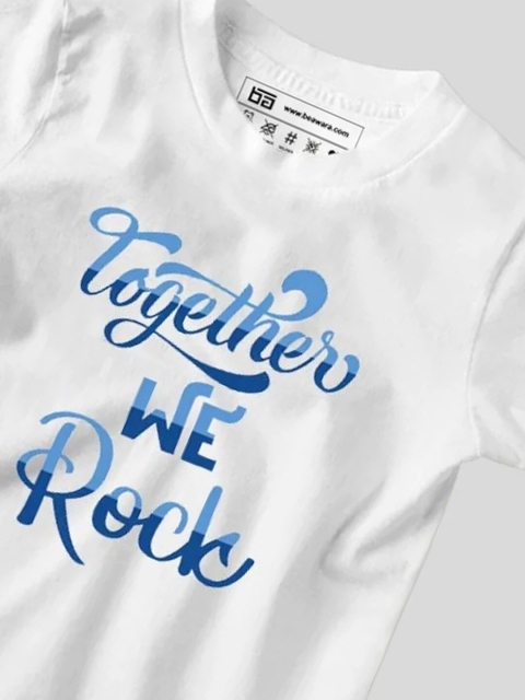 BE AWARA Infant Kids Typography Printed Cotton T-shirt - Image 3