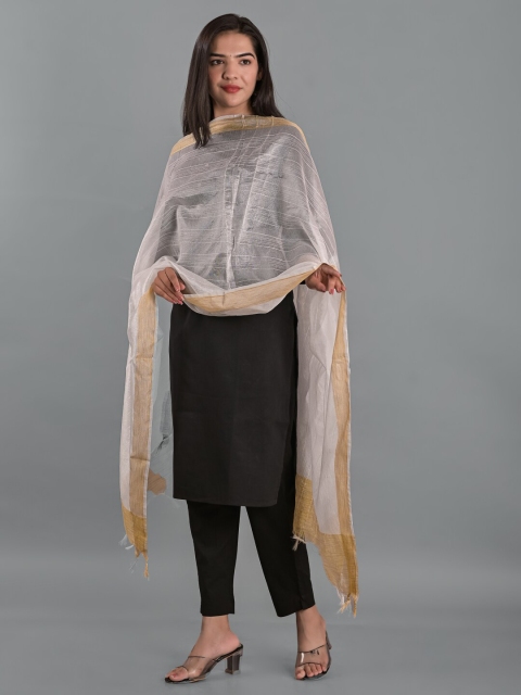 Apratim Tasselled Chanderi Dupatta - Image 4