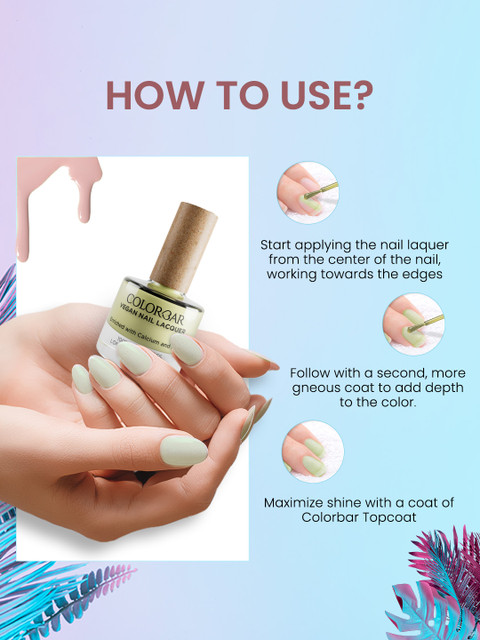 Colorbar Joyful Tone High Gloss Vegan Nail Lacquer with Biotin 8ml - Cupcake 12 - Image 3