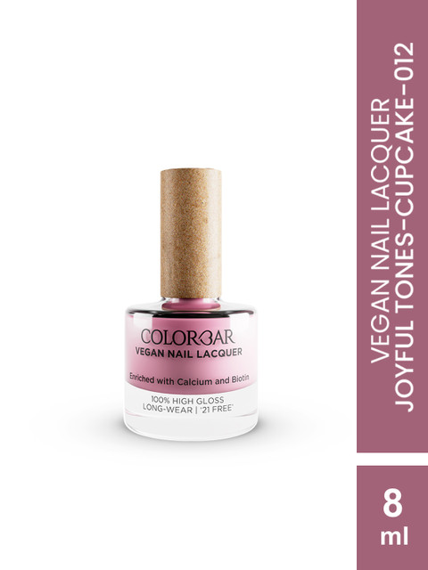 Colorbar Joyful Tone High Gloss Vegan Nail Lacquer with Biotin 8ml - Cupcake 12 - Image 2