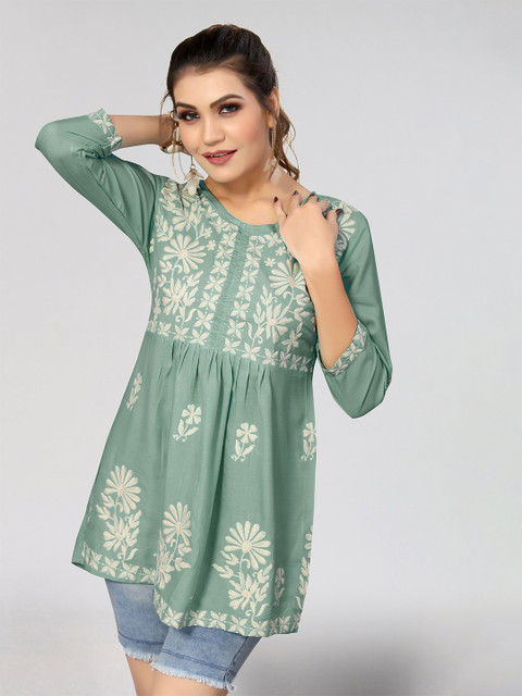 Winza Designer Floral Embroidered Top