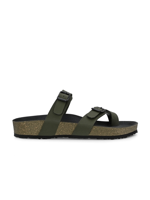 UNDERROUTE Men One Toe Two Strap Comfort Sandals With Buckle Detail - Image 4