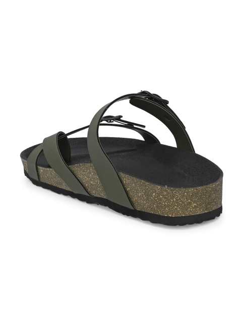 UNDERROUTE Men One Toe Two Strap Comfort Sandals With Buckle Detail - Image 3