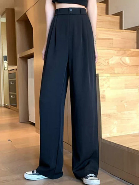 BROADSTAR Women Pleated Korean Pants