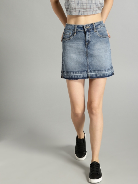 Roadster Women Blue Denim Skirt