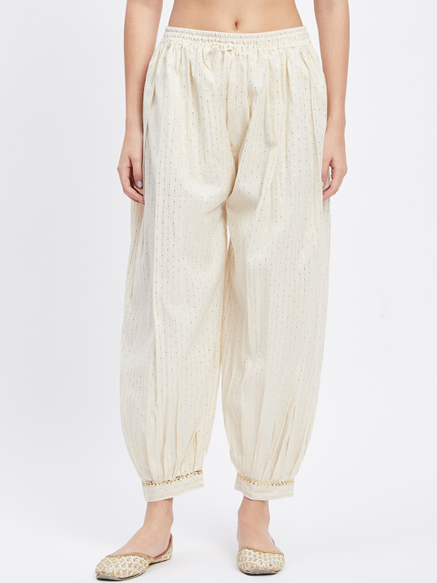 Clora Creation Self Design Loose-Fit Pure Cotton Afghani Salwar