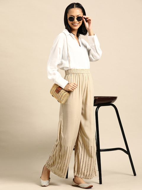 Sangria Women Hem Design Palazzos