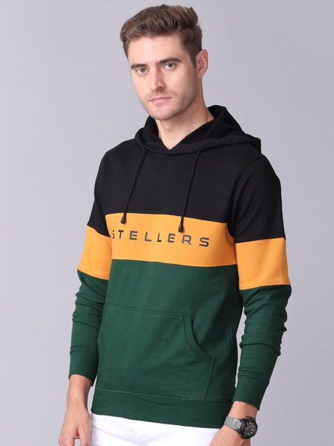 STELLERS Colourblocked Full Sleeve Hooded Sweatshirt - Image 3