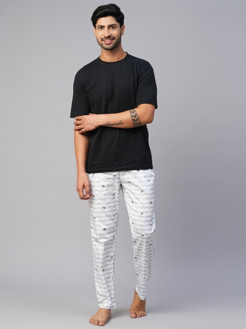 URBAN SCOTTISH Men Printed Cotton Lounge Pants - Image 5