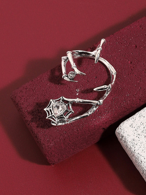 SOHI Silver-Plated Contemporary Ear Cuff