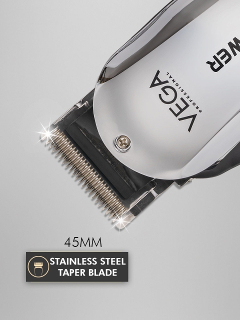 VEGA PROFESSIONAL VPMHC-02 Pro Power Corded Taper Blade Hair Clipper - White - Image 3