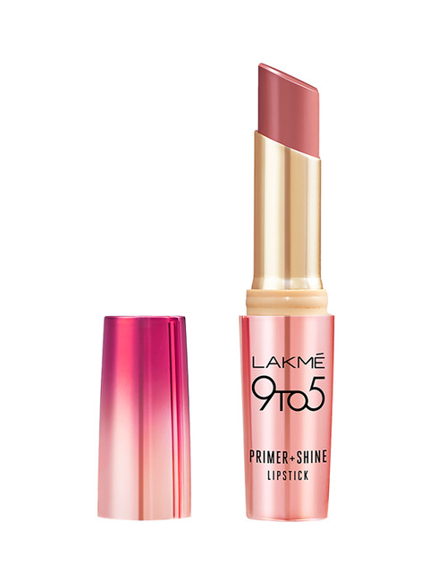 Lakme 9to5 Primer + Shine Lipstick Built-In Primer For Instant Shine 3.6g - Blush Mauve
