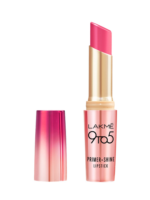 Lakme 9to5 Primer + Shine Lipstick Built-In Primer For Instant Shine 3.6g - Pink Rose