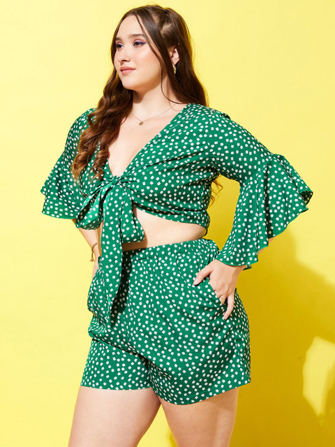 Berrylush Curve Women Plus Size Printed Top & Shorts - Image 4
