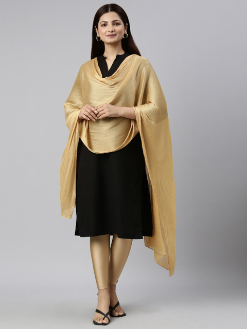 TWIN BIRDS Solid Lightweight Shimmer Dupatta - Image 6