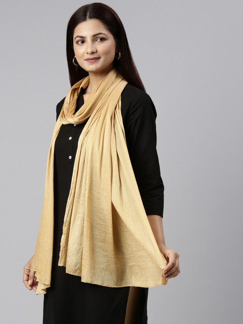 TWIN BIRDS Solid Lightweight Shimmer Dupatta - Image 4